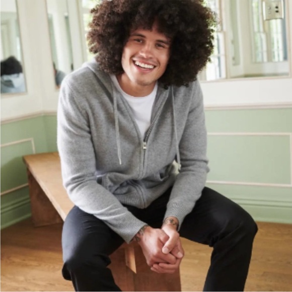 Quince Other - Quince Men's Mongolian Cashmere Full-Zip Hoodie Large